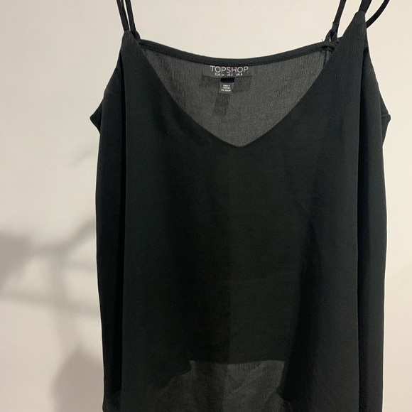TopShop Black Rouleau Camisole Top - Picture 2 of 3